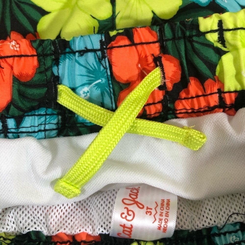 Cat & Jack Hawaiian Print Swim Trunks - Picture 6 of 6